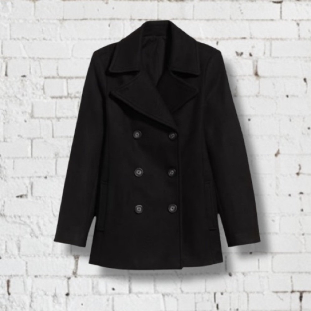 ❄️ NEW Old Navy Black Peacoat